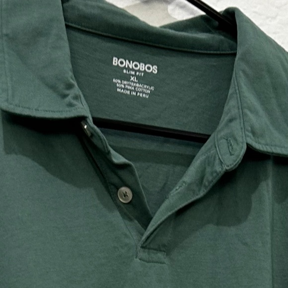 💥PRICE⬇️ BONOBOS Men’s Slim Fit Green Shirt • size XL - Picture 4 of 5